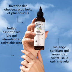Sky Organics Aceite de Ricino con Romero, aplicación en cabello para fortalecimiento suave.
