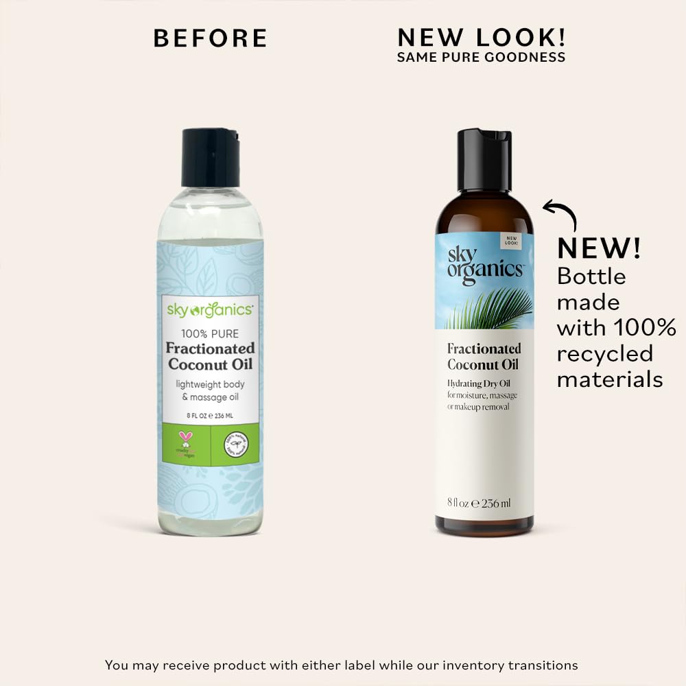 Sky Organics Aceite Seco Fraccionado de Coco desmaquilla suavemente sin residuo graso