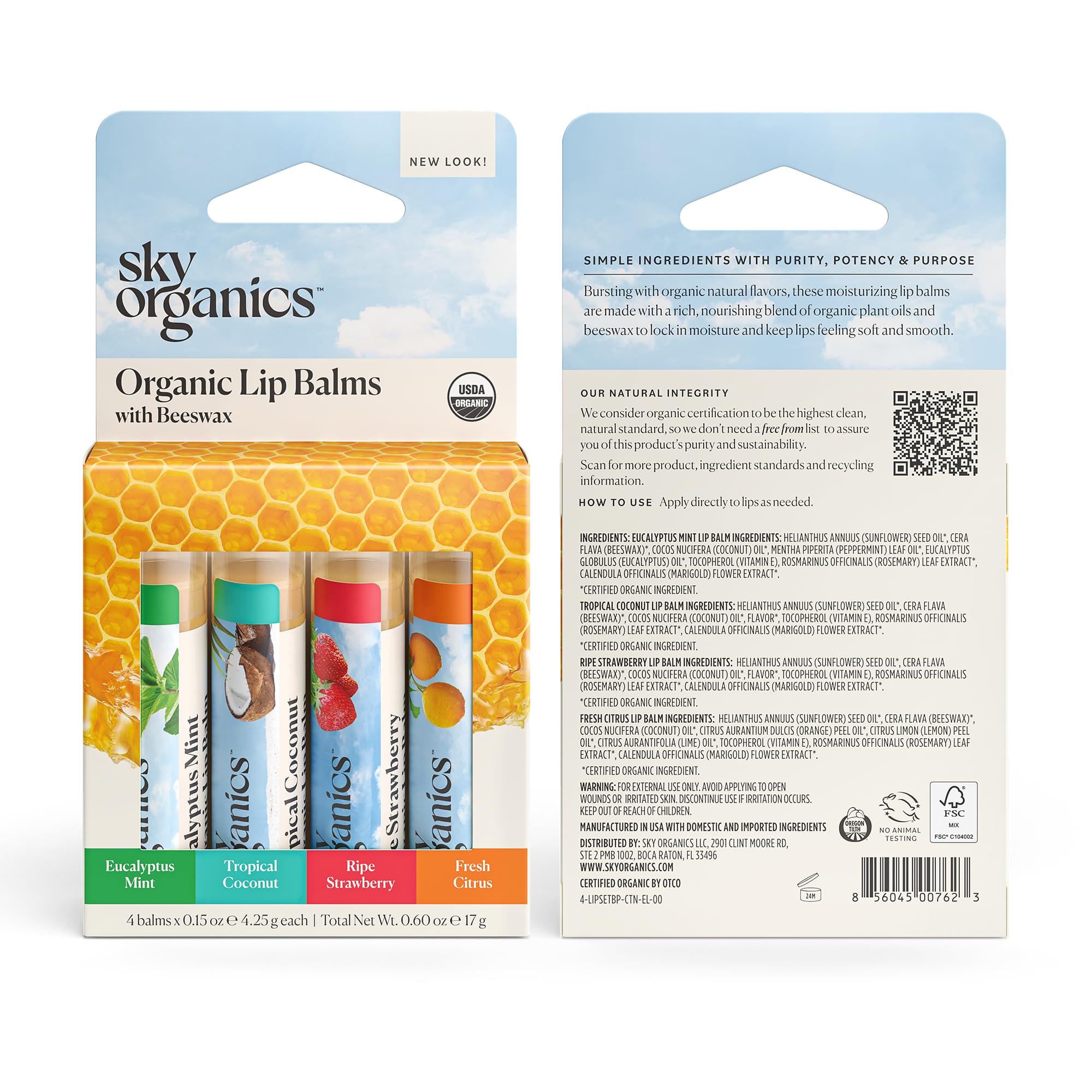 Aplicación rápida y sencilla para labios suaves con Sky Organics