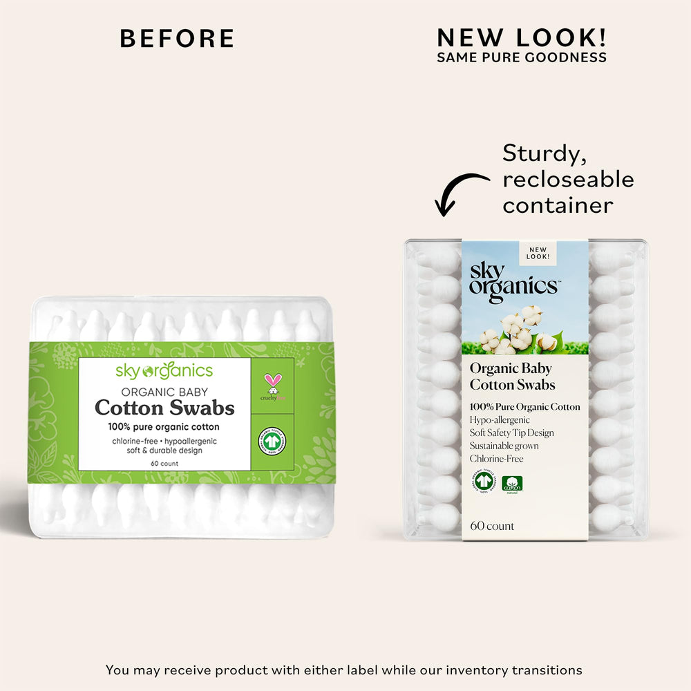 Sky Organics cotton swabs for outer-ear care and delicate makeup touch-ups