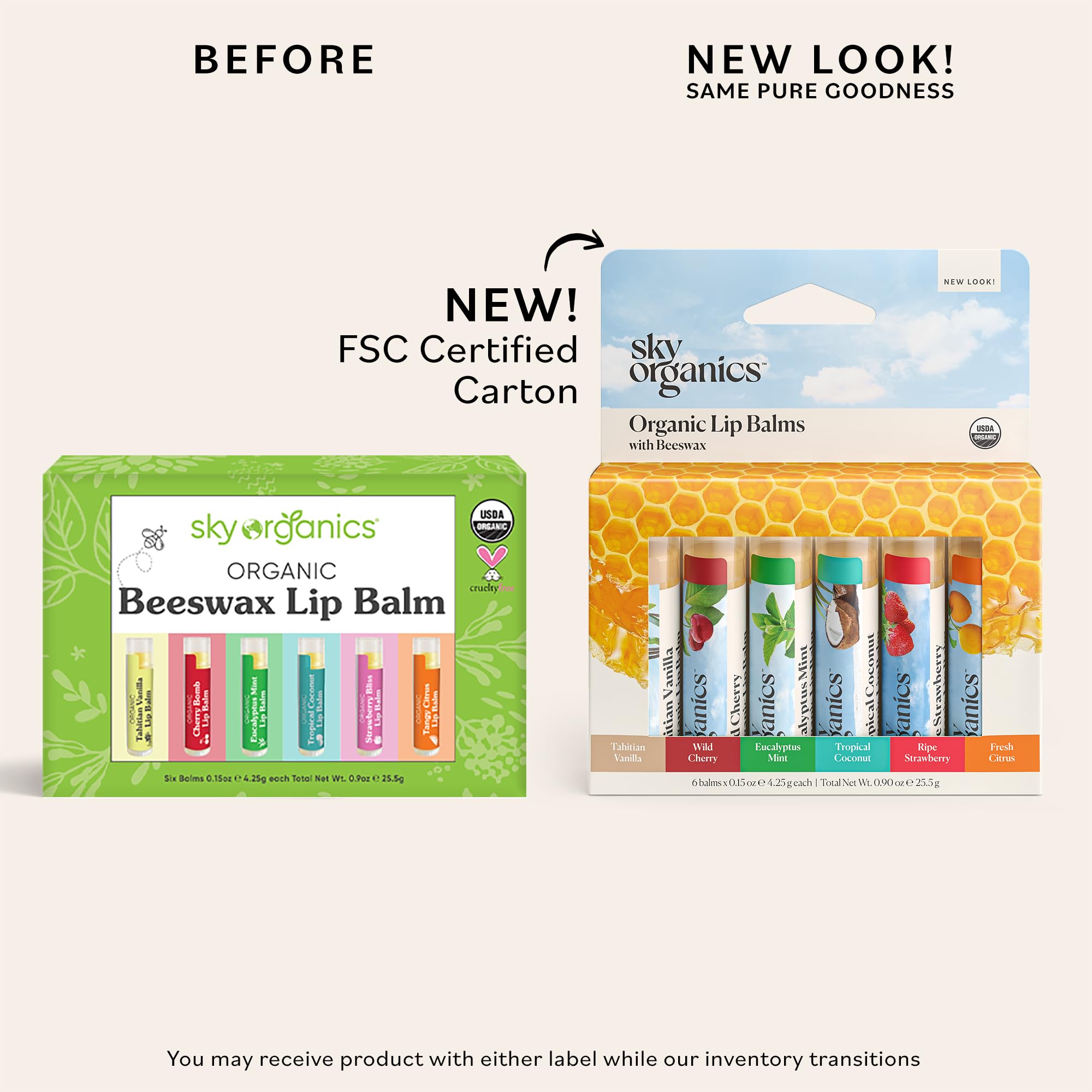 Sky Organics bálsamo labial cereza salvaje, textura suave y sabor delicioso.