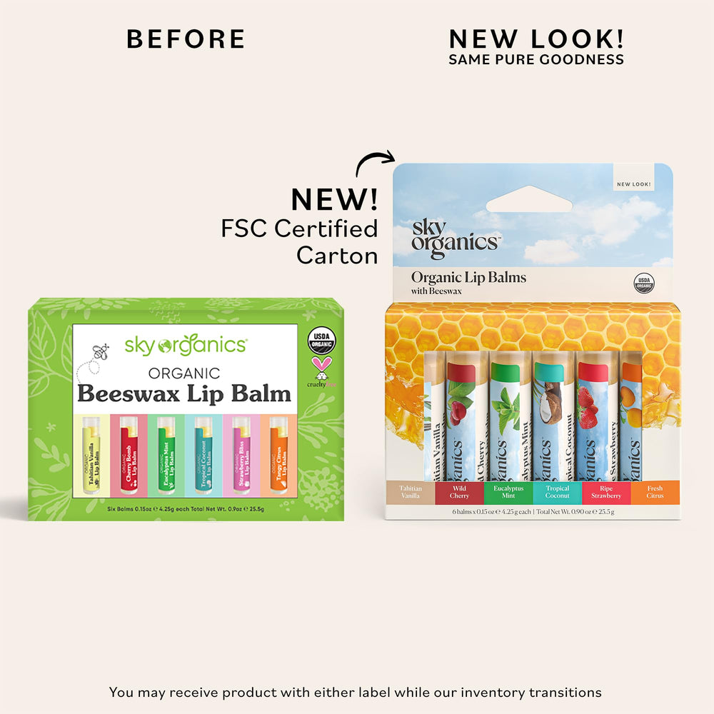 Sky Organics bálsamo labial cereza salvaje, textura suave y sabor delicioso.