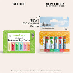 Sky Organics bálsamo labial cereza salvaje, textura suave y sabor delicioso.