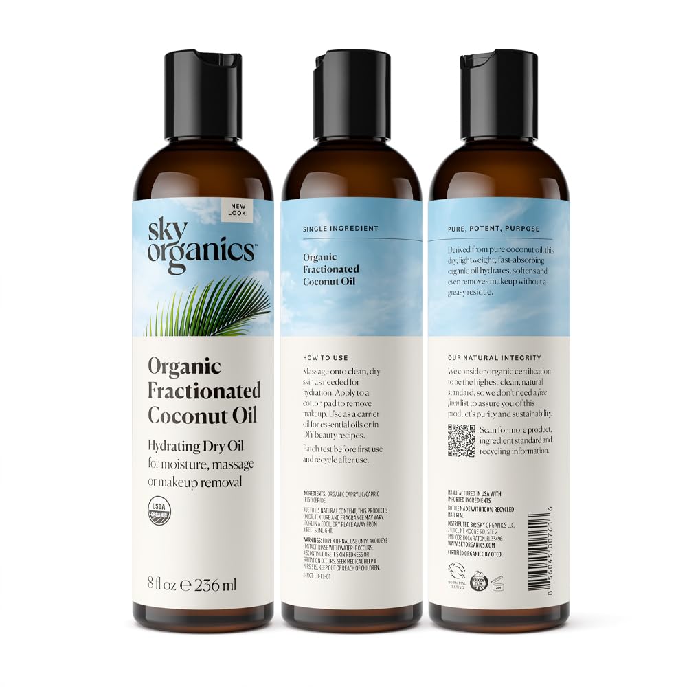 Sky Organics certificado libre de crueldad y vegano, aceite seco para pieles múltiples