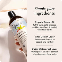 Sky Organics cotton wraps close-up highlighting soft, breathable material quality.