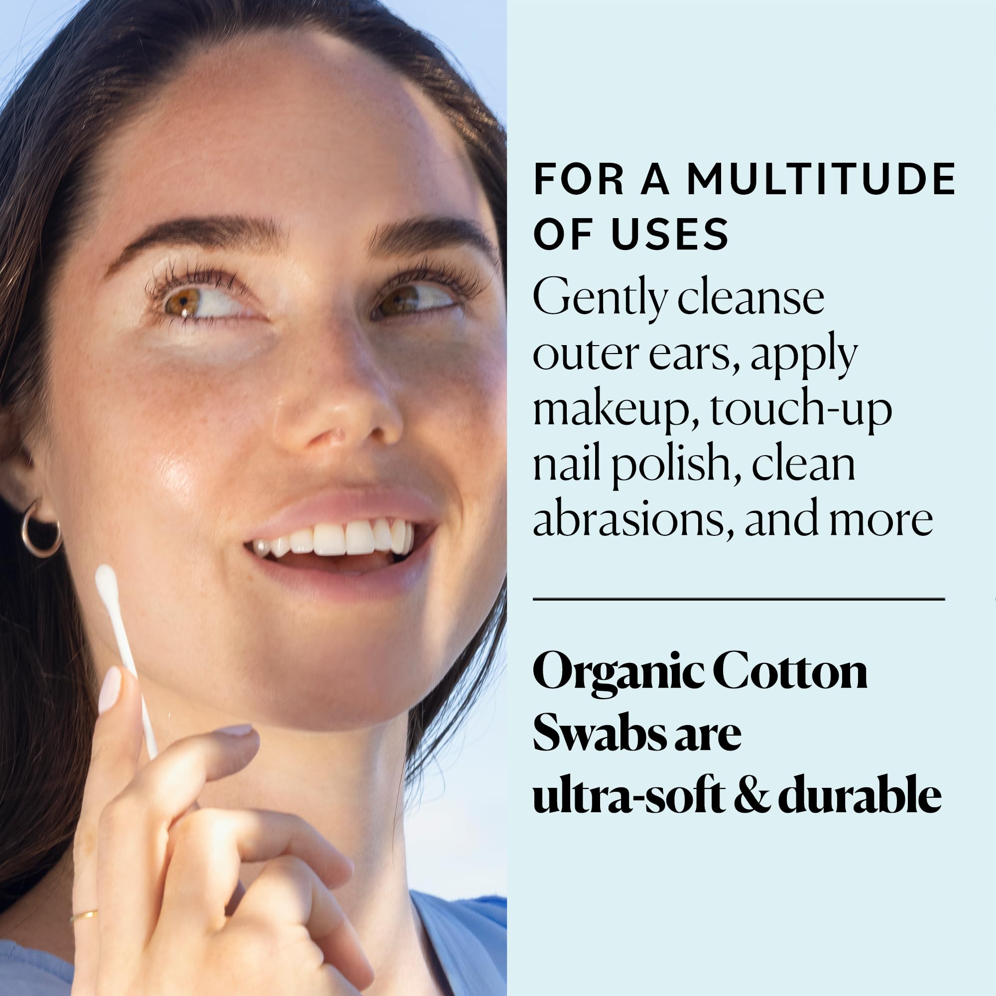 Sky Organics hypoallergenic cotton swabs safe for sensitive skin