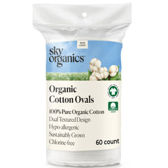 Sky Organics large cotton pads with a soft side for gentle toner application.
