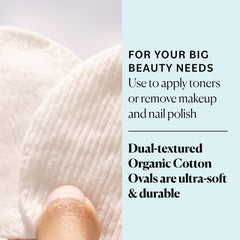Sky Organics cotton pads shown for toner application and cleansing.
