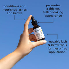 Sky Organics serum de cejas y pestañas con aplicador para uso nocturno