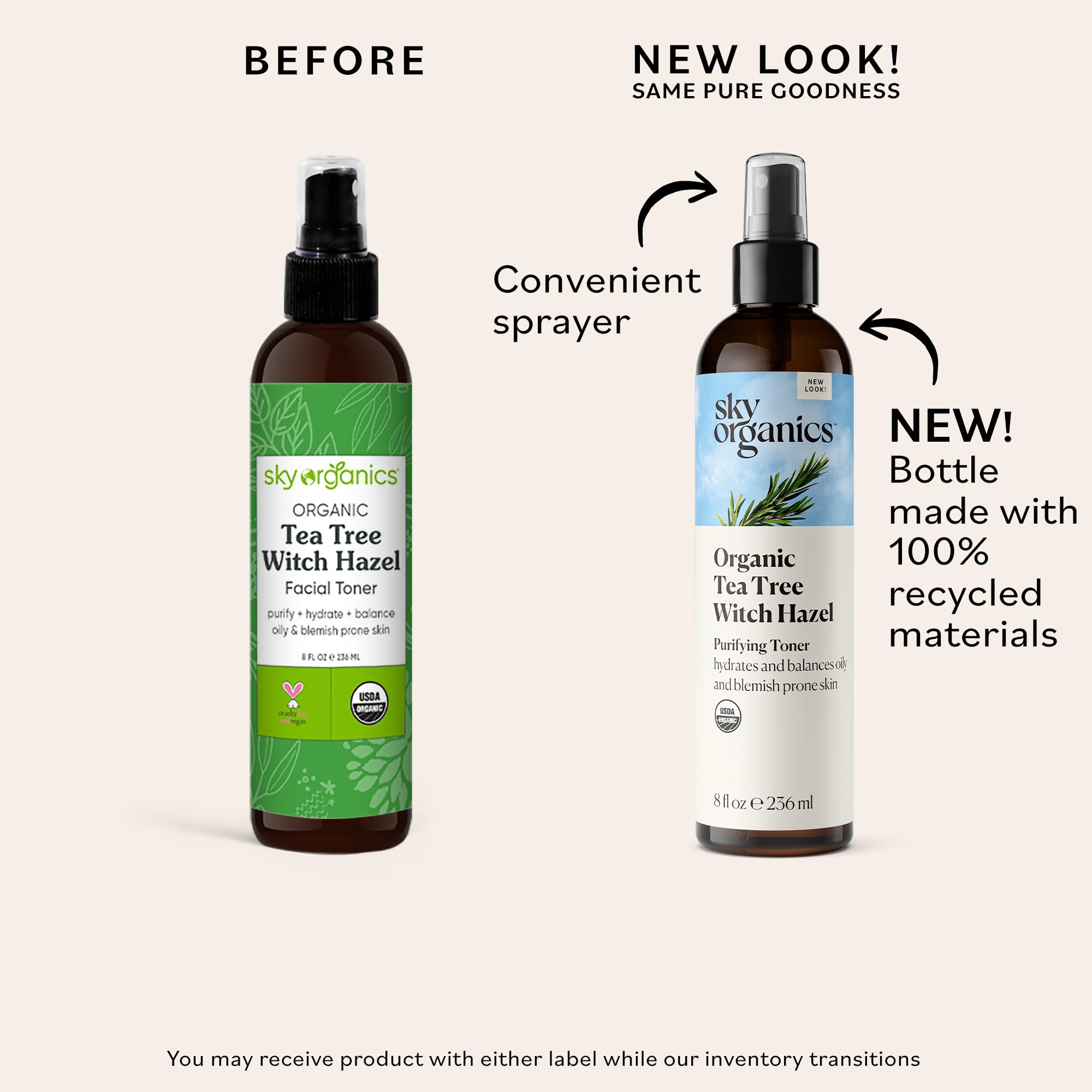 Sky Organics Tónico Arbol de Té - aplicación con algodón para piel fresca.