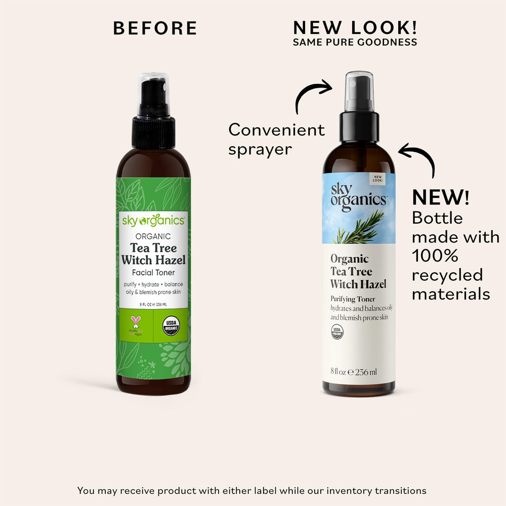 Sky Organics Tónico Arbol de Té - aplicación con algodón para piel fresca.