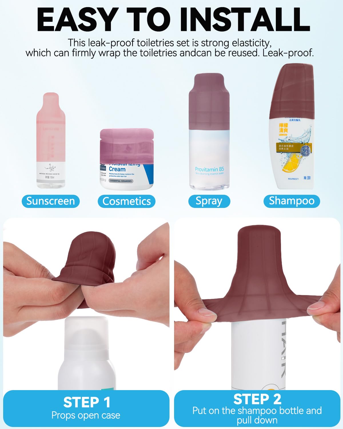 Skyconser easy-install silicone sleeves stay attached during transit for peace of mind.
