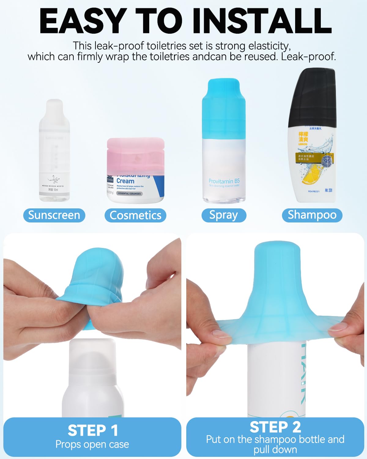 Skyconser travel elastic sleeve helps organize bottles for families