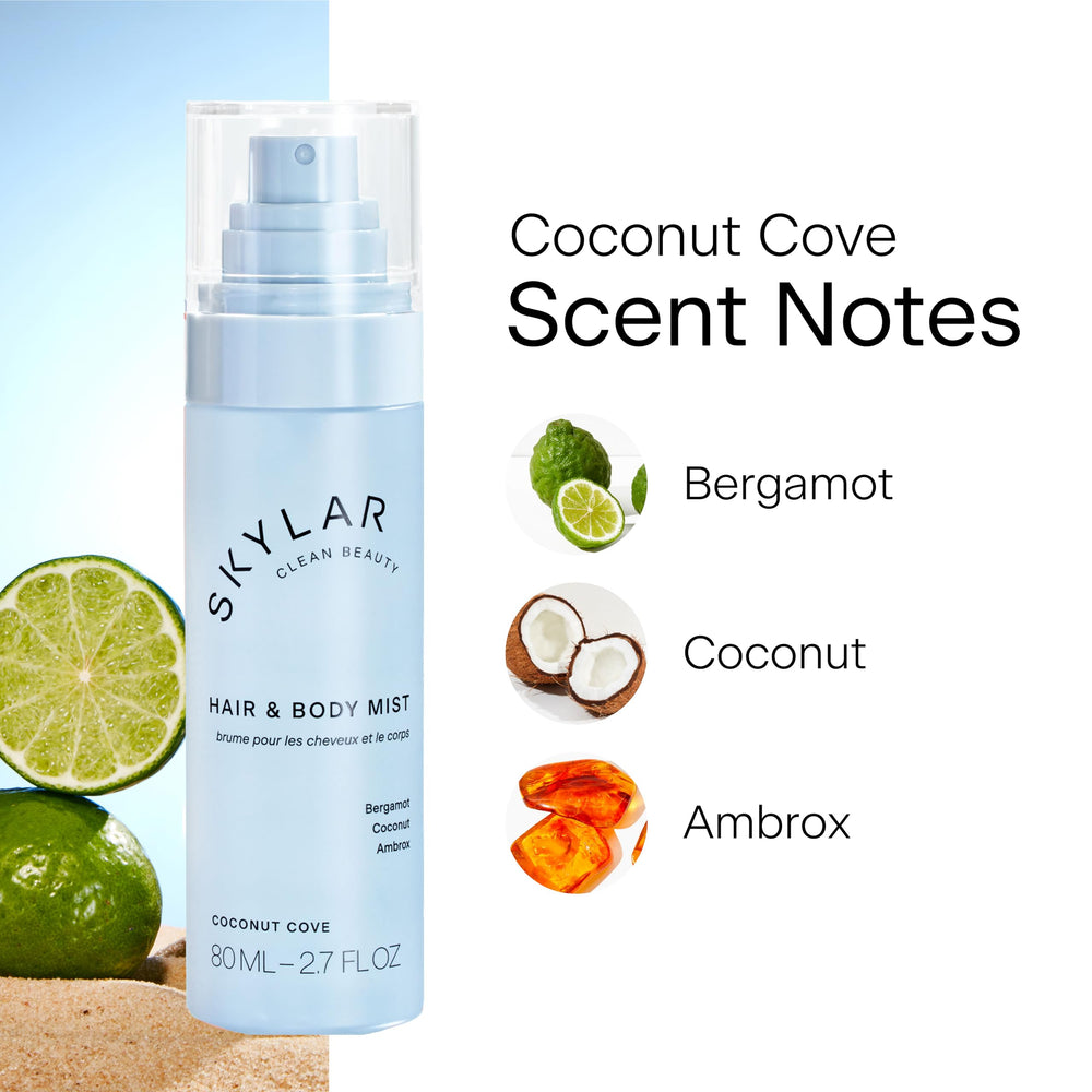Skylar Coconut Cove packaging box and outer wrap.