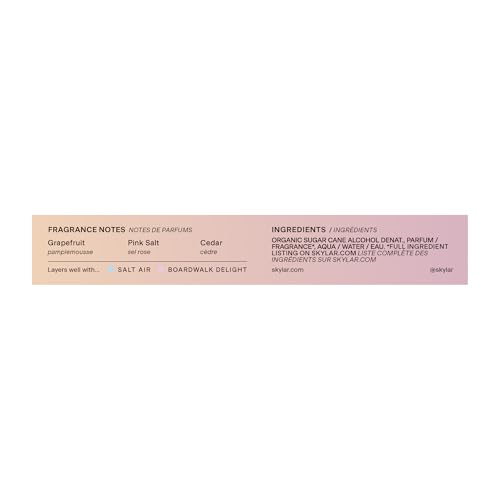 Top notes of lemon and grapefruit illuminate Skylar Pink Canyon