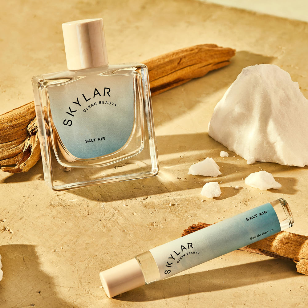 Skylar Salt Air box packaging presents gift-ready, clean beauty credentials.