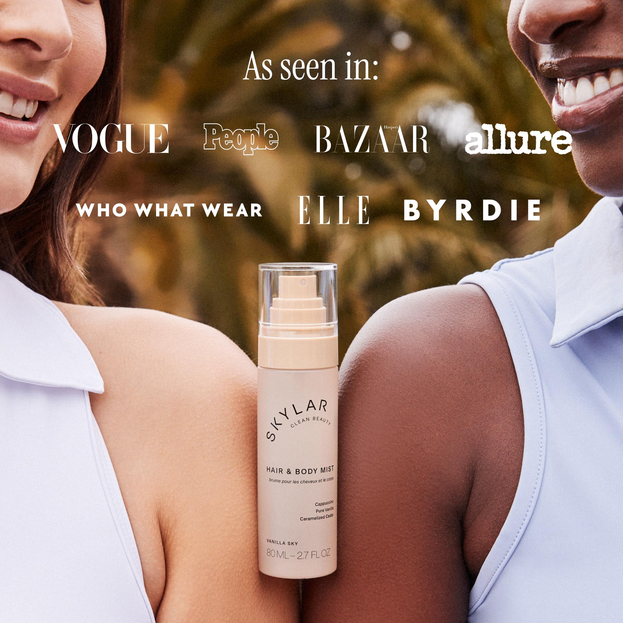 Skylar Vanilla Sky eco-friendly packaging highlights clean ingredients.