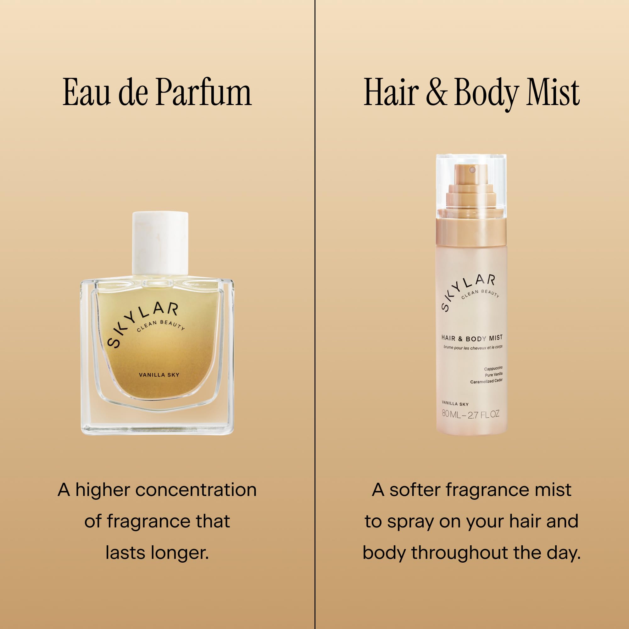Skylar Vanilla Sky 80 ml travel-friendly bottle for on-the-go refresh.