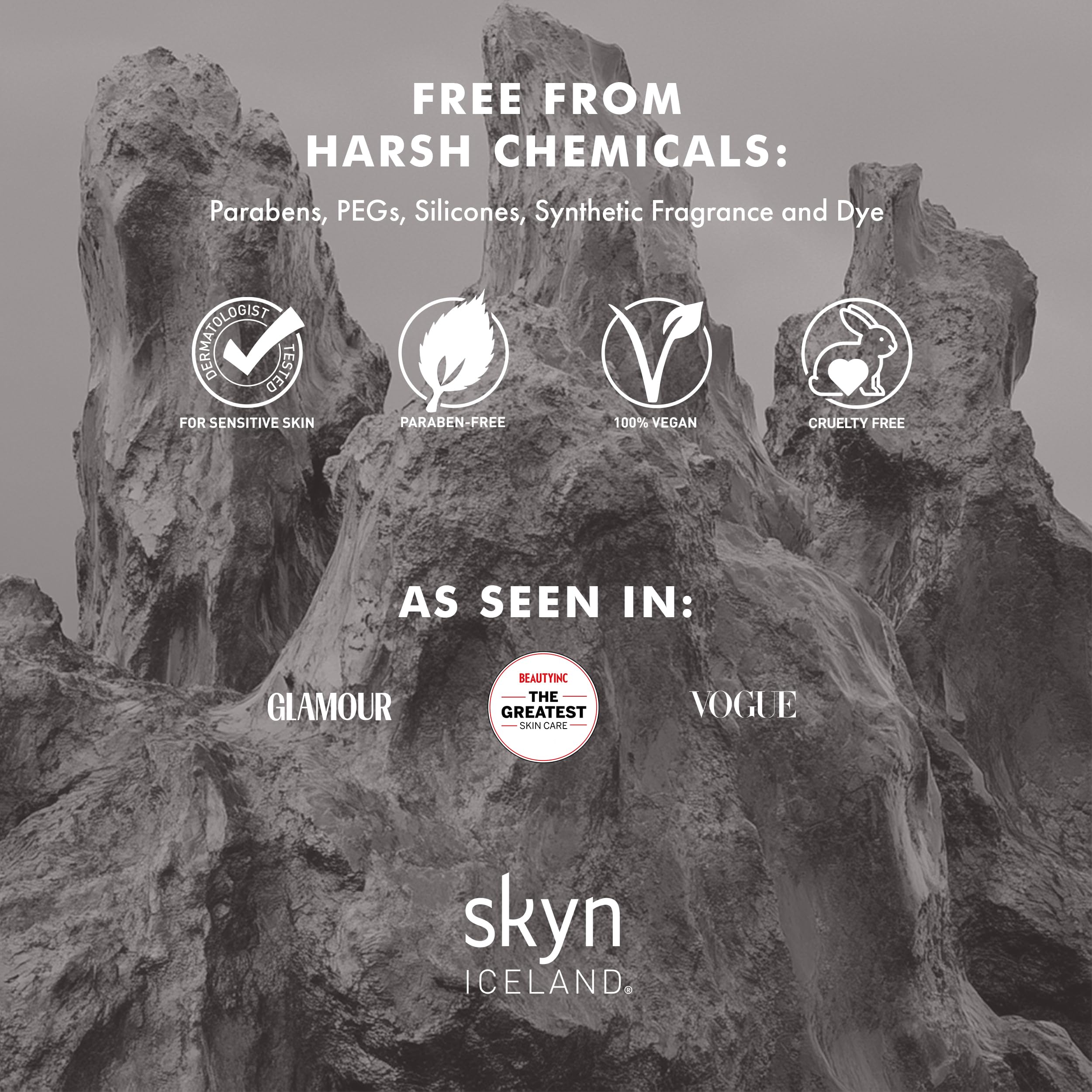 Fórmula vegana de Skyn Iceland para piel sensible.