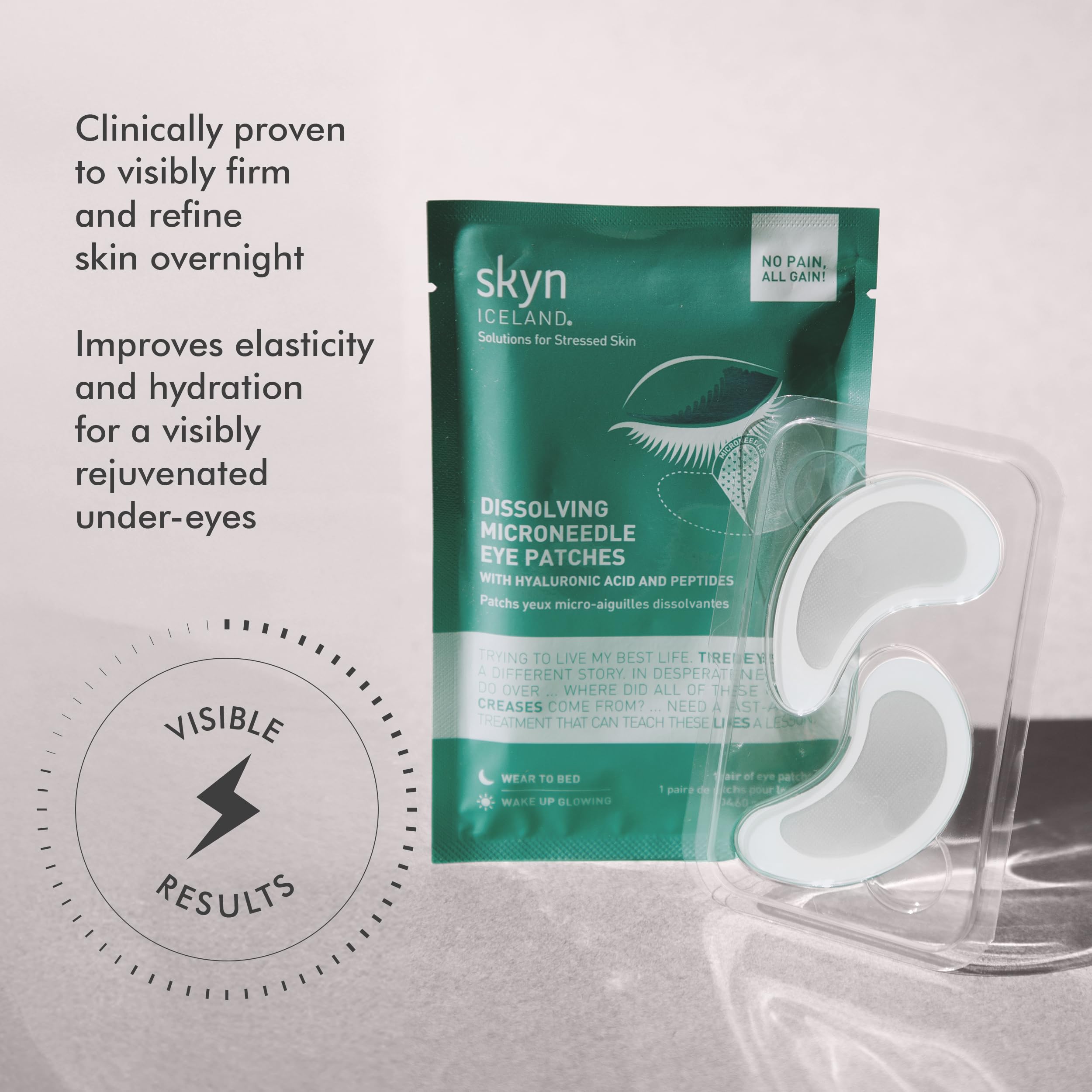 Parche suave de Skyn Iceland que se ajusta al contorno facial.