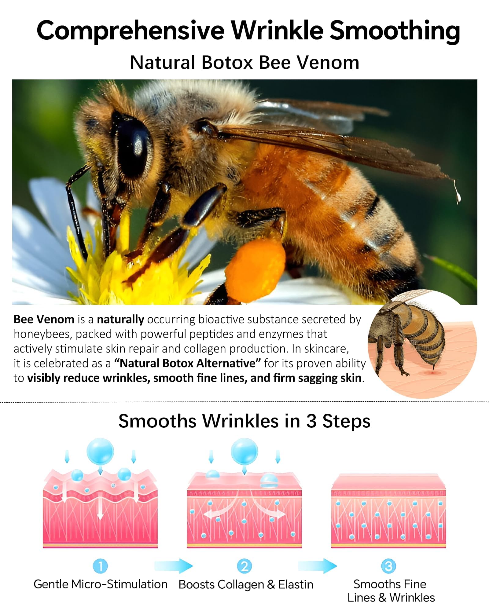 Skyoyo BotoxCream crema textura suave, hidratación profunda para la piel.