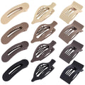 Slevaty 12 Pack Flat Hair Clips – 3 Styles Matte Neutral Claw Clips for Women