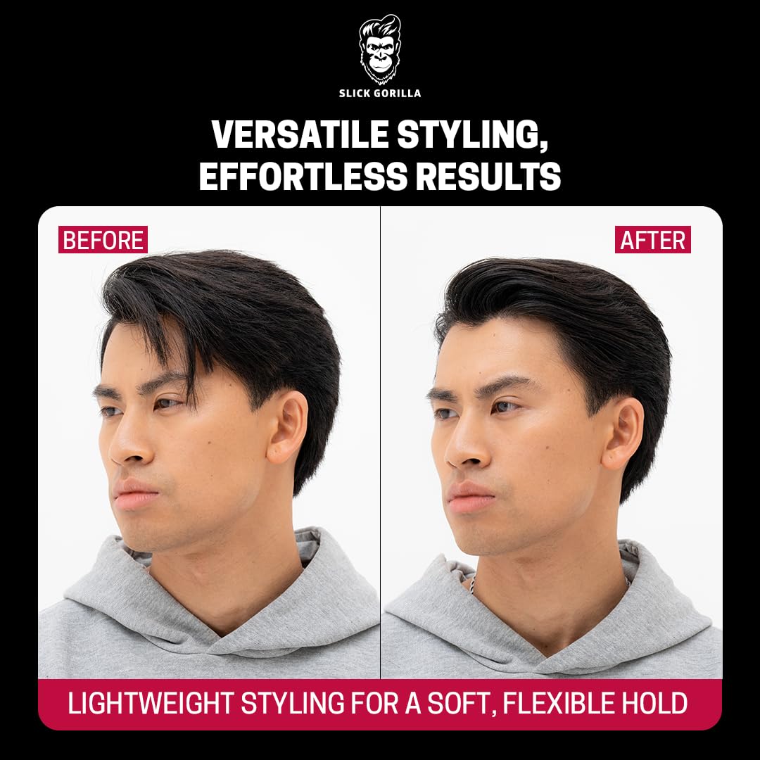 Slick Gorilla Cream Styler, acabado mate natural en peinado