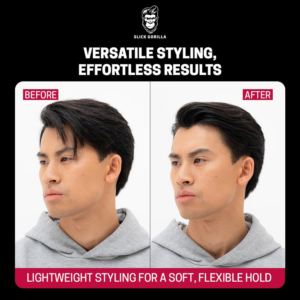Slick Gorilla Cream Styler, acabado mate natural en peinado