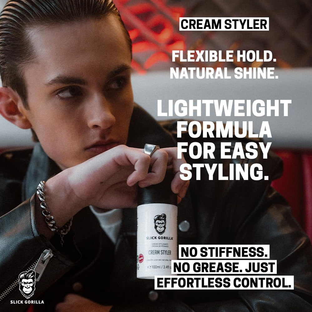 Slick Gorilla Cream Styler, aroma cítrico floral fresco y masculino