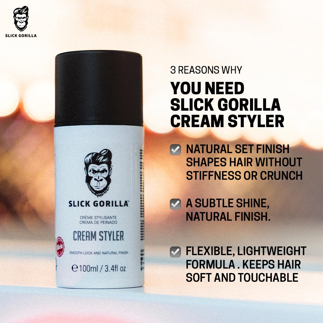 Slick Gorilla Cream Styler, peinado con movimiento y control suave