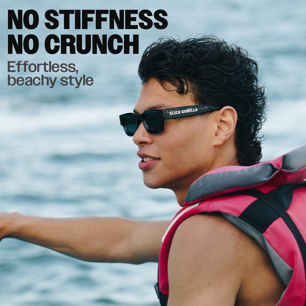 Slick Gorilla Sea Salt Spray damp-hair styling supports easy texture.