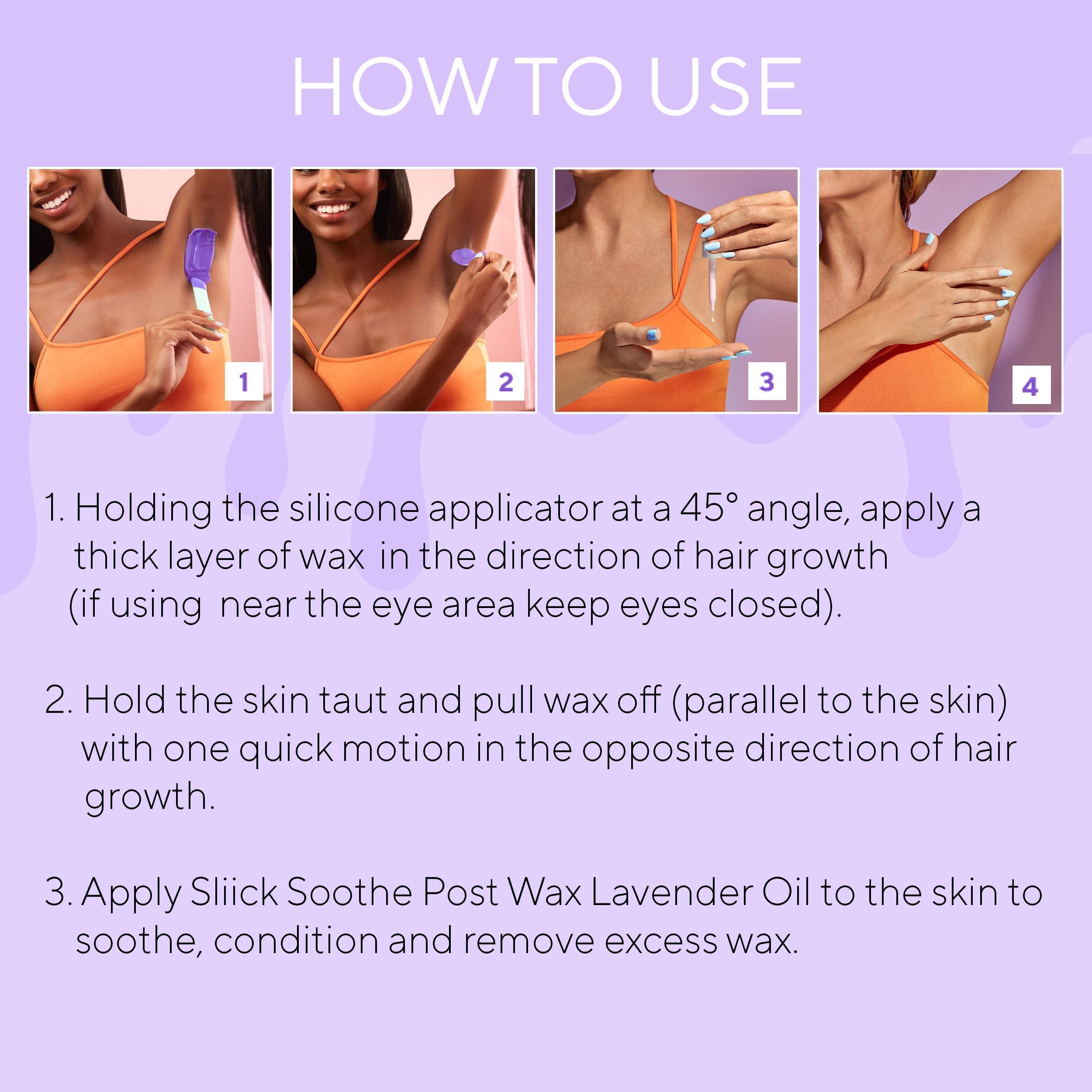 Sliick beads for bikini area waxing, minimal mess and precise results.