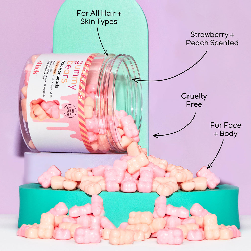 Sliick fruit-infused formula nourishes skin during waxing.
