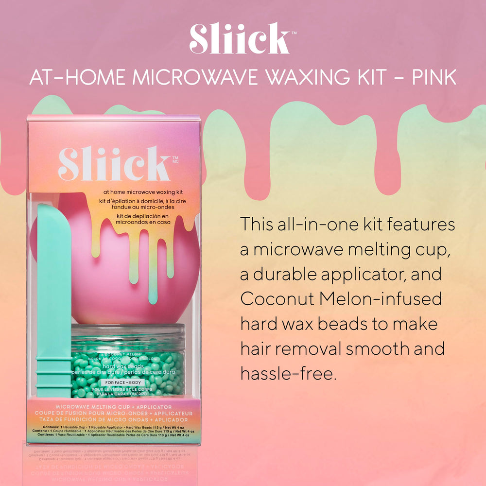 Sliick microwave cup demonstrates quick wax melting for painless prep.