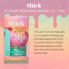 Sliick microwave cup demonstrates quick wax melting for painless prep.