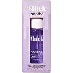 Sliick Soothe post-wax lavender oil bottle for calming after-wax skin