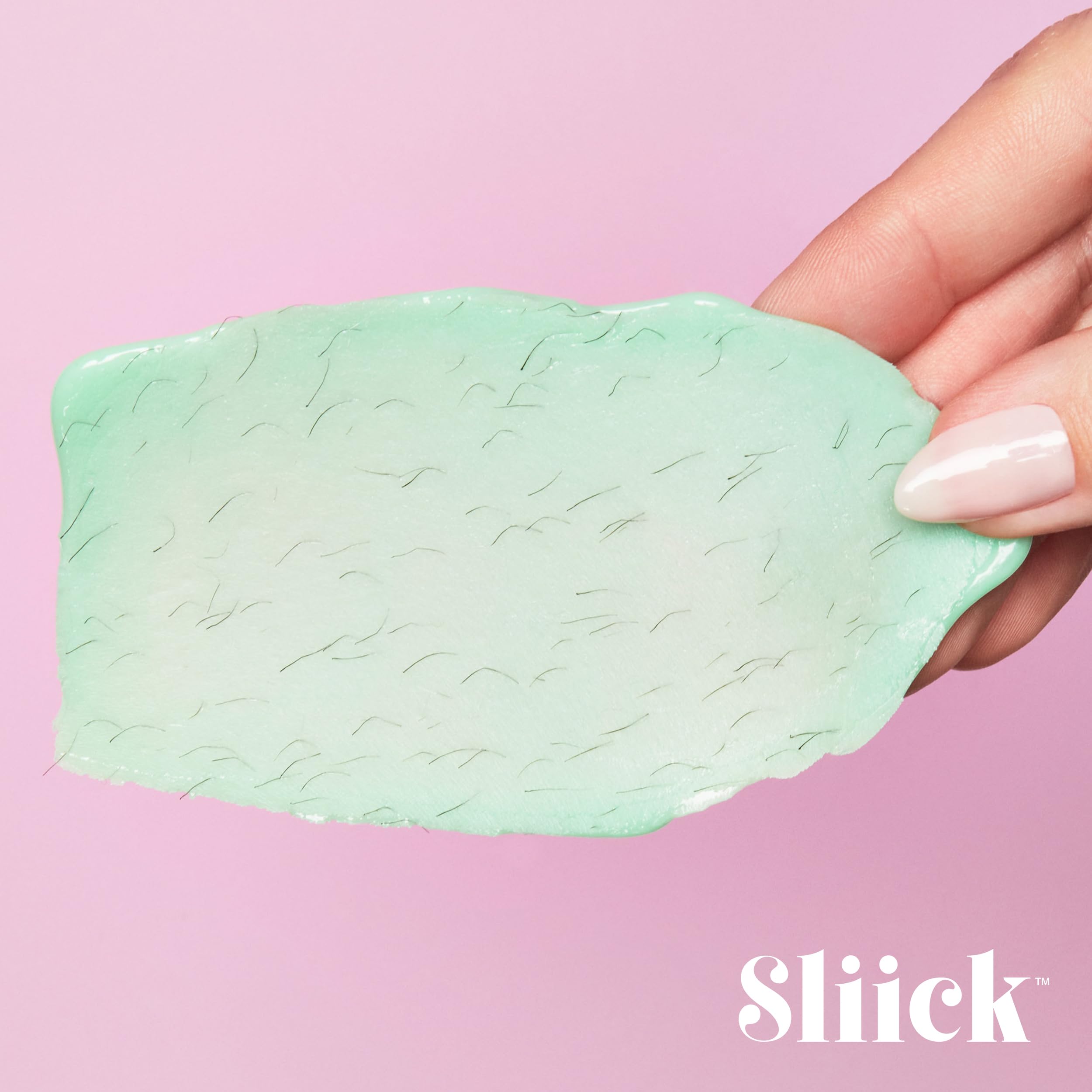 Sliick guide image with easy steps for at-home waxing routine.