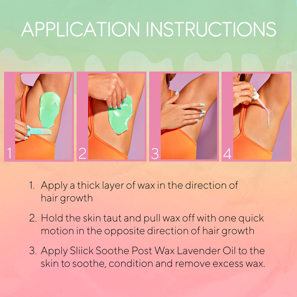 Sliick at-home waxing results in smooth skin after use.