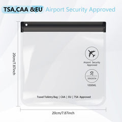 SLIJAR leakproof travel bag with triple zip closures to prevent spills