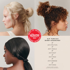 Slip sage skinny scrunchie closeup highlights subtle color and smooth slip.