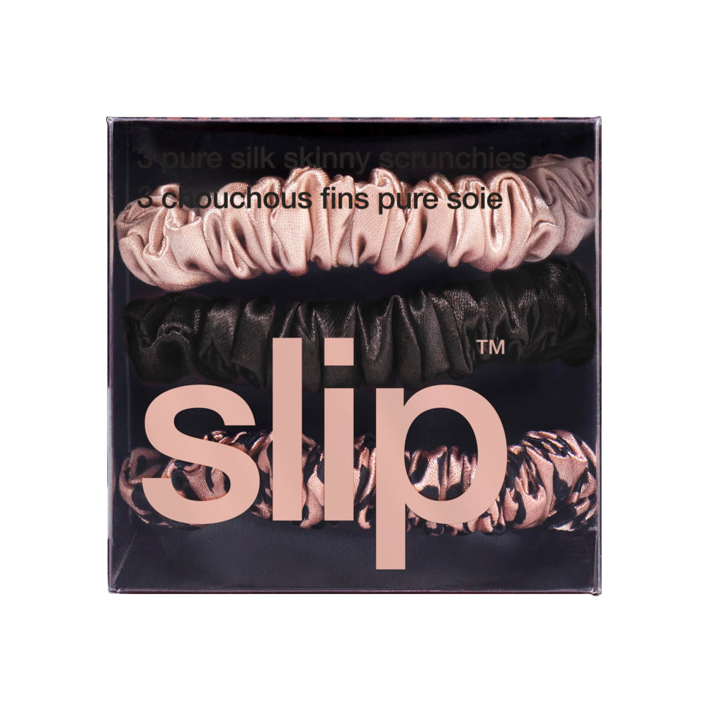 SLIPSILK rose gold close-up silk scrunchie highlights silky texture.