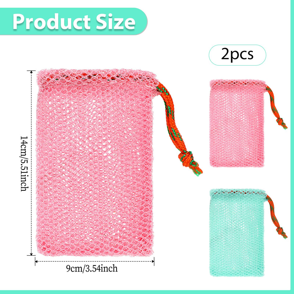 Sliverdew bolsa exfoliante para jabón en azul lago, ideal para una limpieza envolvente.