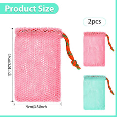 Sliverdew bolsa exfoliante para jabón en azul lago, ideal para una limpieza envolvente.