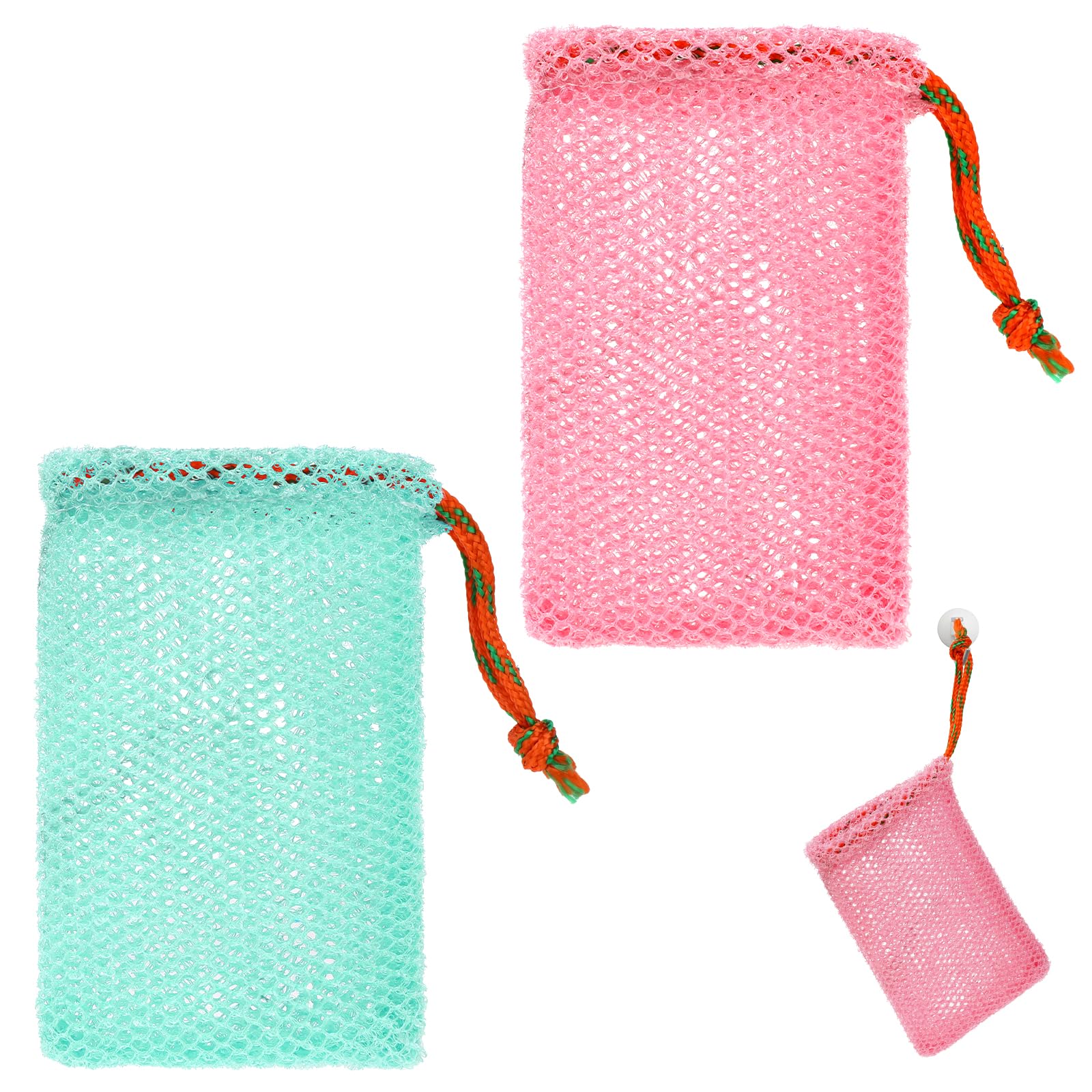 Sliverdew bolsa exfoliante para jabón en rosa, exfolia suavemente y mejora la espuma.