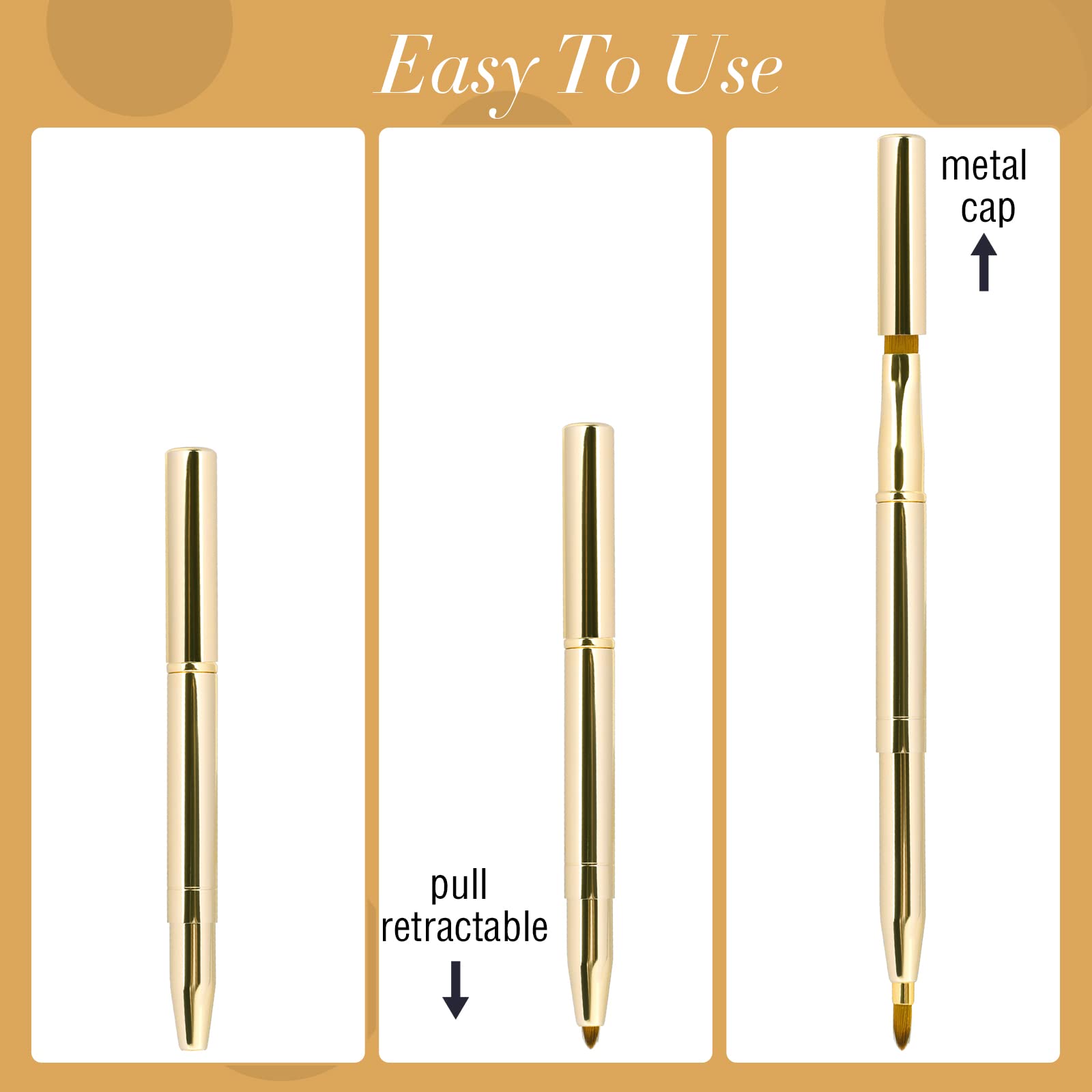 Sliverdew double-ended brush tips closeup shows precision for lip shape and color application.