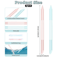 Sliverdew glass cuticle pusher double-sided design for versatility
