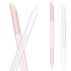 Sliverdew glass cuticle pusher front view, elegant crystal tool for precise prep.