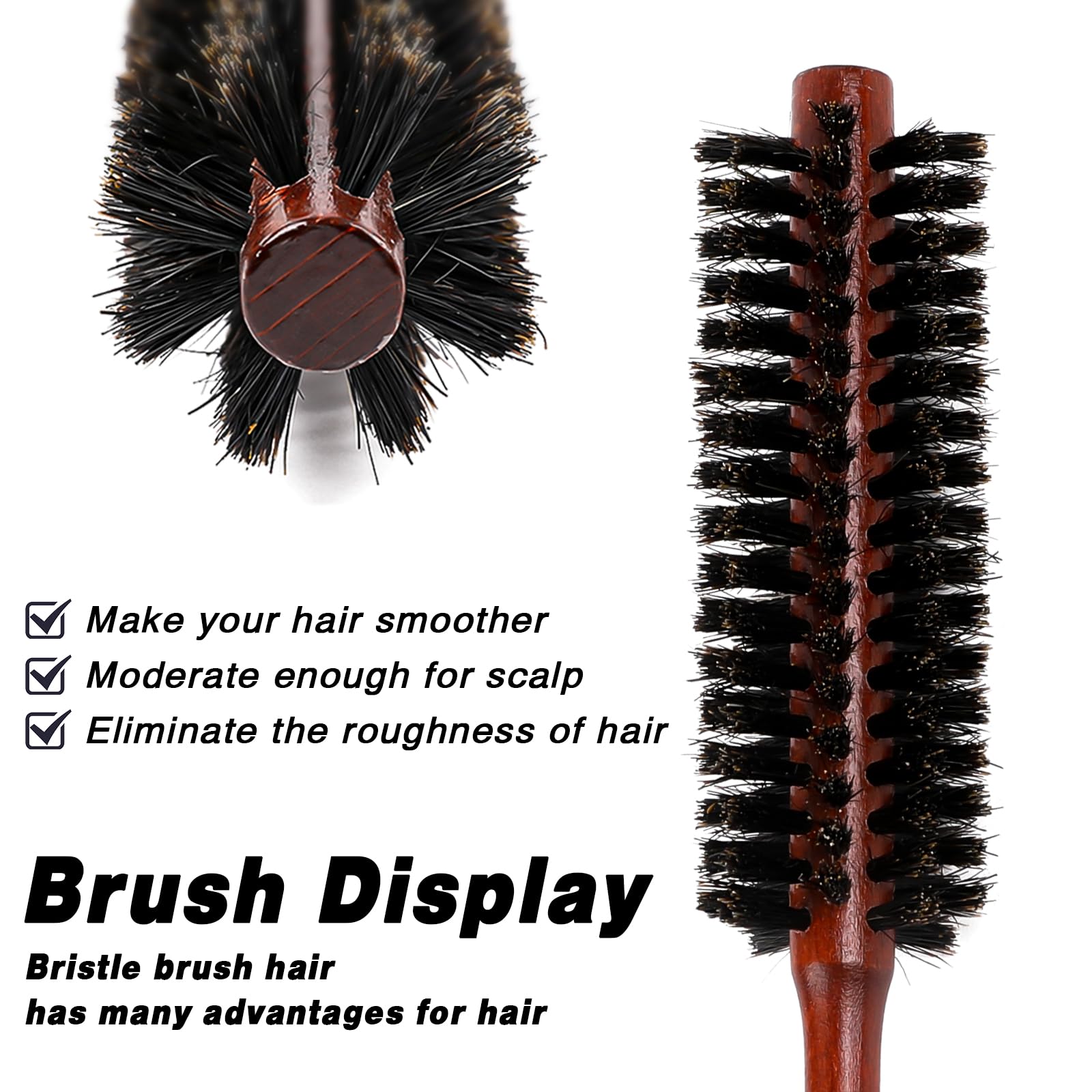 Sliverdew small brush detangles and smooths with gentle pressure