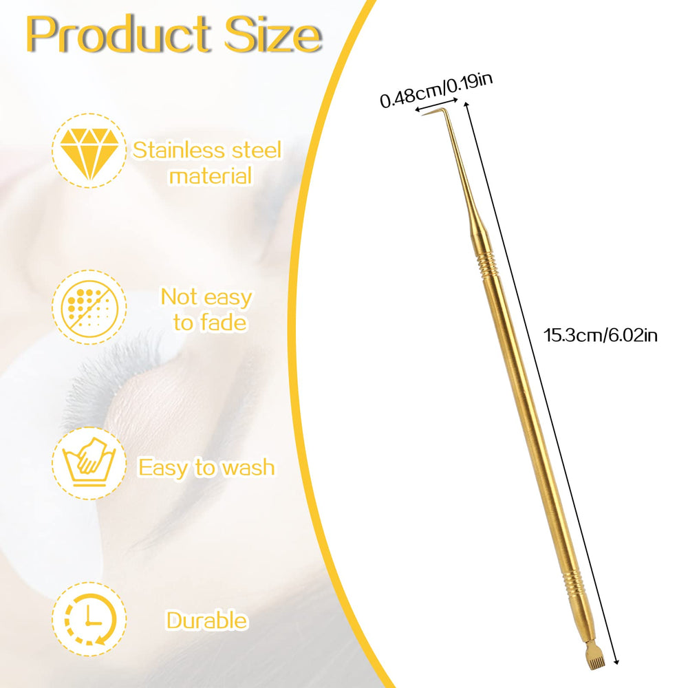 Sliverdew lash lift tool gold side view highlights comfortable handle.