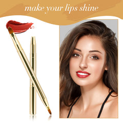Sliverdew retractable lip brush sealed cap protects bristles during travel.